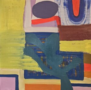 Maleri, "Tidsslynge" 2,4 olje på lerret, 50 x 50 cm.